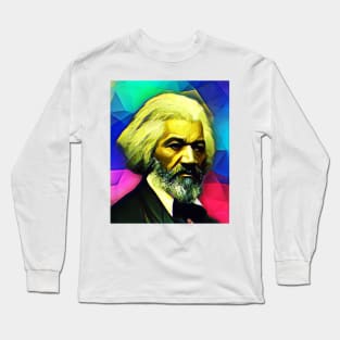 Frederick Douglass Colourful Portrait | Frederick Douglass Artwork 5 Long Sleeve T-Shirt